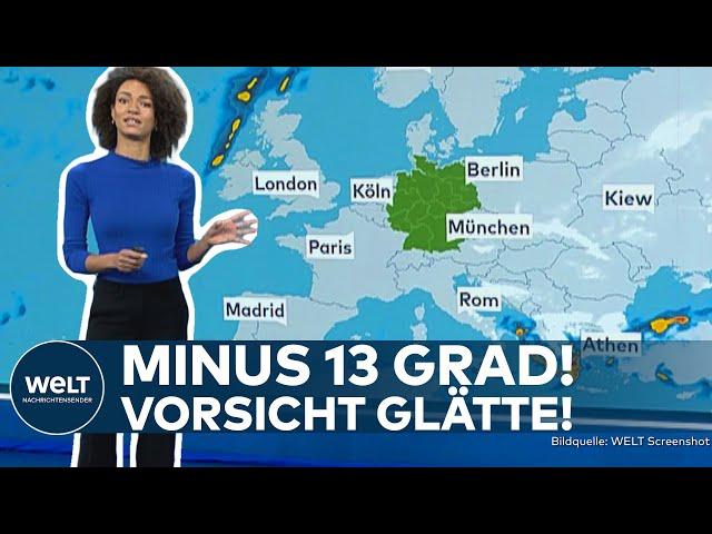 WETTER IN DEUTSCHLAND: Minus 13 Grad! Hochdruckgebiet "Beate" sorgt für Frost und Sonne