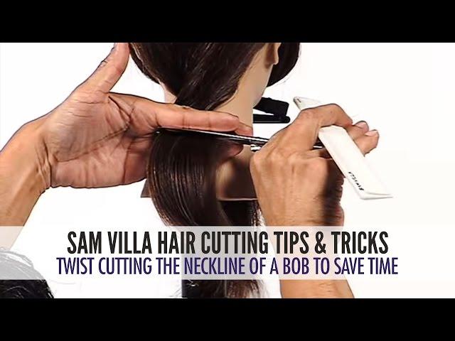 Twist Cutting The Neckline of a Bob To Save Time