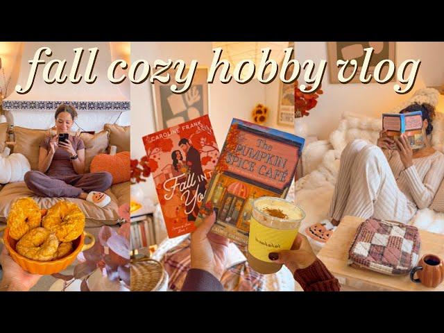 COZY HOBBY VLOG fall reading, scrapbooking, coloring & cozy games