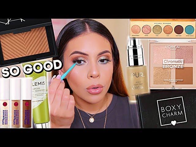 GET READY WITH ME: JULY BOXYCHARM + TESTING NEW MAKEUP! | JuicyJas