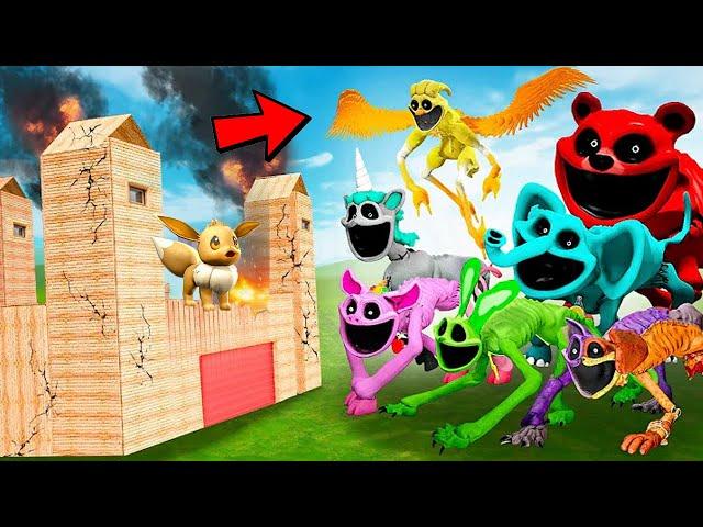 Can GIANT SMILING CRITTERS break into my FORT?! (Garry's Mod Sandbox)