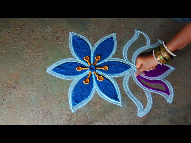 chithirai madham 3*2 lotusflowerkolam/simplerangoli/trendingrangoli/beautifulrangoli@kanishcreatives