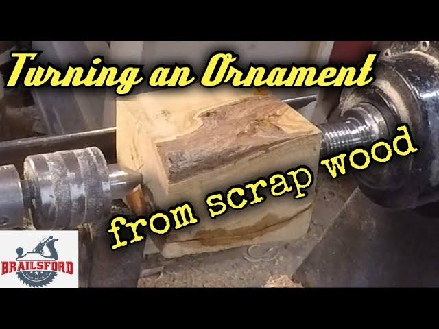 Turning A Christmas Ornament From Scrap Leyland Cypress On Wood Lathe