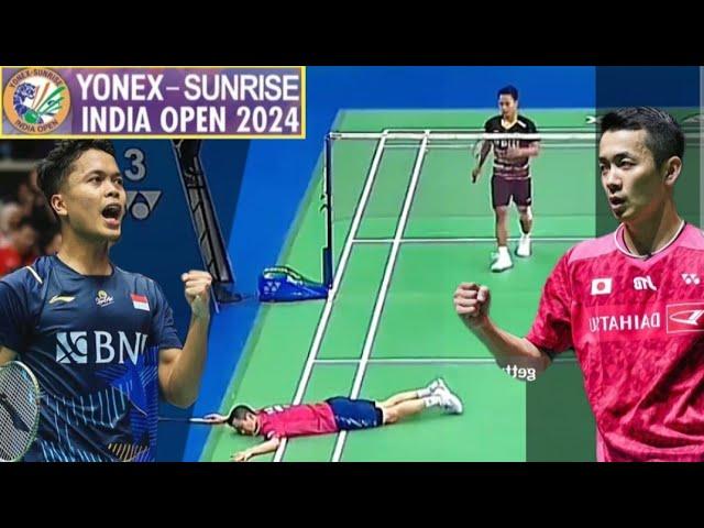 Amazing Play! Anthony Sinisuka Ginting vs Kenta Nishimoto | R16 | Badminton India Open 2024