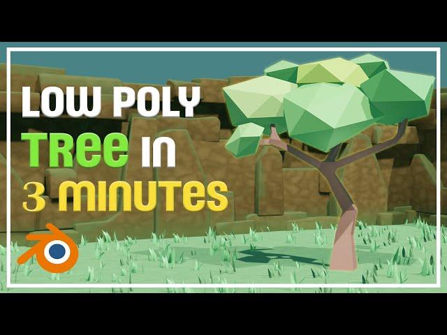 How to create a Low Poly Tree in Blender in 3 Minutes!