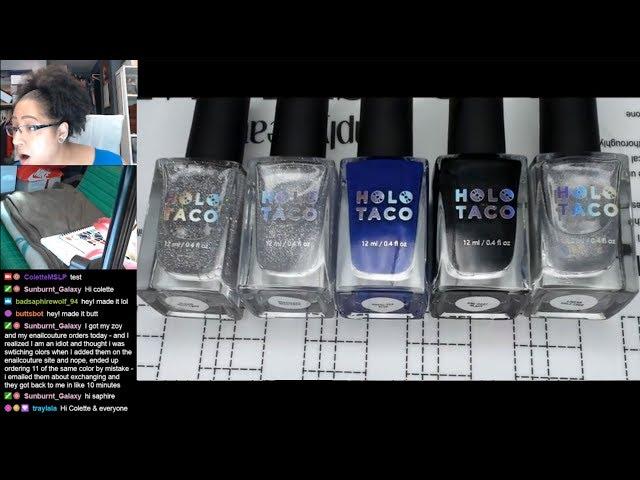 Nail Polish Testing | Holo Taco Water Marble Extended Nail Art Tutorial [Streamed 7/10/19]