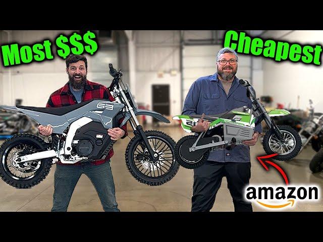 I Bought Amazons Cheapest & Most Expensive Electric Dirt Bikes