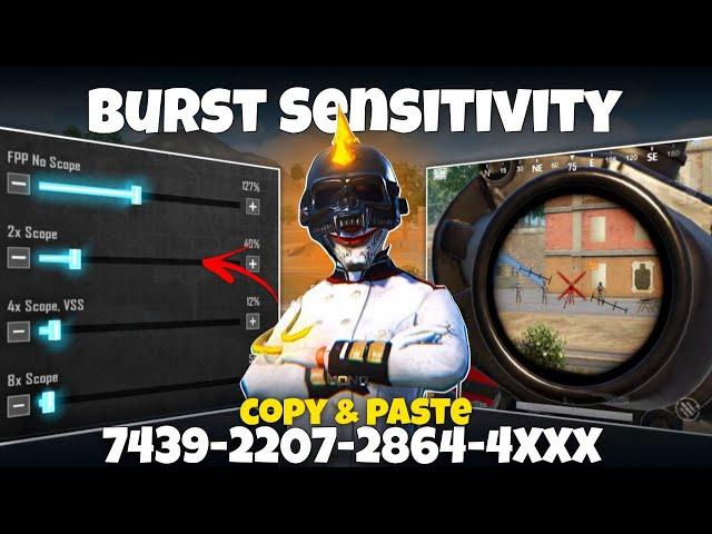 MG3 BURST SENSITIVITY BGMI/PUBG MOBILE | BEST SENSITIVITY FOR BURST | SENSITIVITY CODE