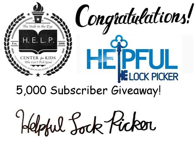 [162] HelpfulLockPicker 5,000 Subscriber Giveaway Winner Announcement