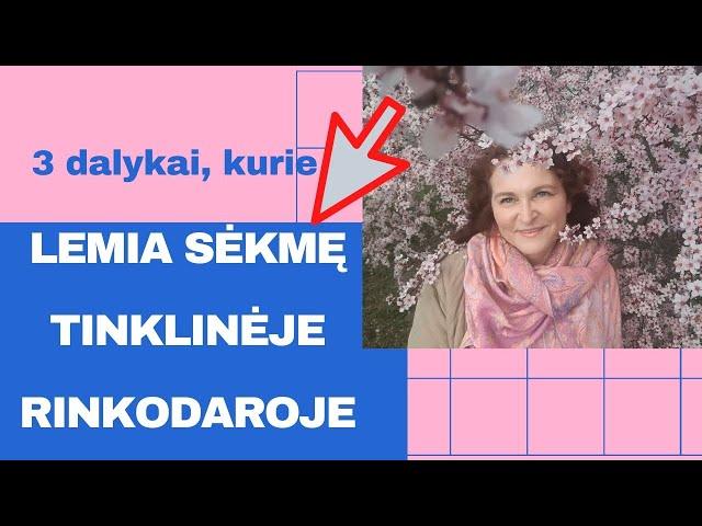 Kokie 3 dalykai lemia sėkmę Tinklinėje Rinkodaroje?