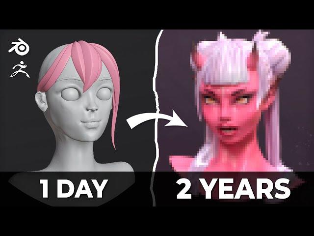 My 2 year progress in 3D | Blender & Zbrush