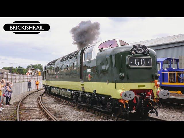 Class 55 Deltic D9015 'Tulyar' Engine Startup - Barrow Hill Roundhouse - 03/08/24