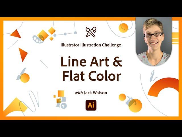 Line Art and Flat Color | Illustrator Illustration Challenge