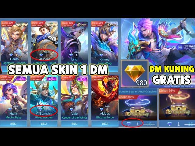 EVENT 11.11 & DIAMOND KUNING GRATIS ! BORONG SKIN CUMA 1 DIAMOND ! PANEN SKIN LIMITED 11.11 2024