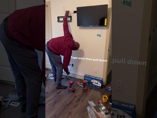 How to put 2 TVs side by side #fyp #reels #tvmounting #work #howto
