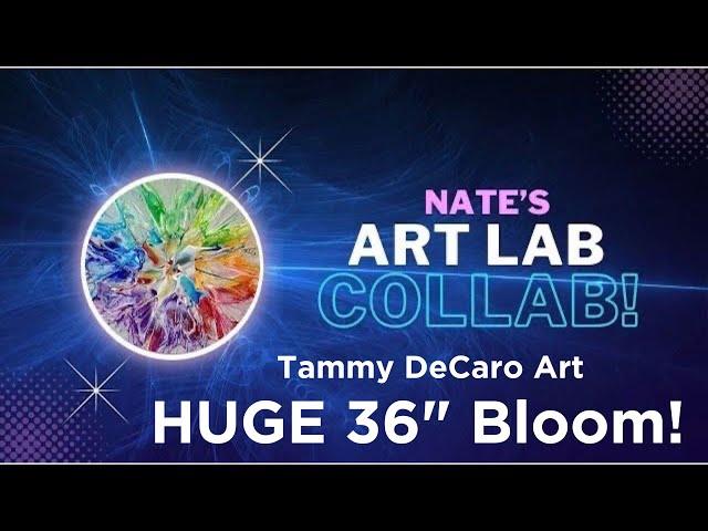 Go BIG! 36" Fluid Art Bloom Art Lab Collab-@NateBrightArt #sheleeartstyle @artsbonita #swfl