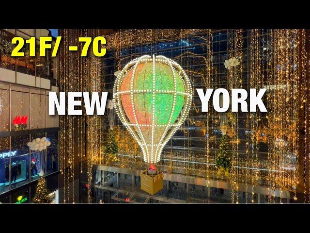 New York City LIVE Freezing Cold Manhattan Christmas Eve Eve 2024 (December 23, 2024)