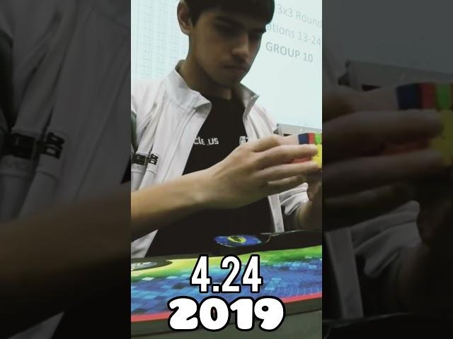 Fastest 3x3 Solve In Every Year! #shorts#viral#speedcubing#popular