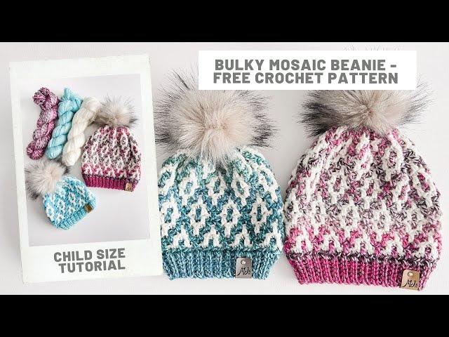 Bulky Mosaic Beanie - Free Crochet Pattern