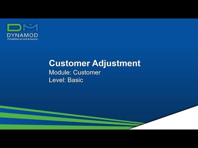 5.4 Customer Adjustment