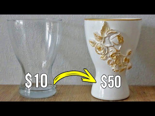 I bought a vase for $10 and increased its value 5 times! vase decor, how to decorate a vase