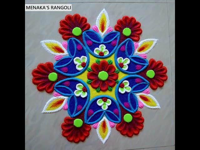 Diya Rangoli Designs For Diwali | Deepavali Rangoli Design | Easy Kolam||SR Rangoli Creation||2024