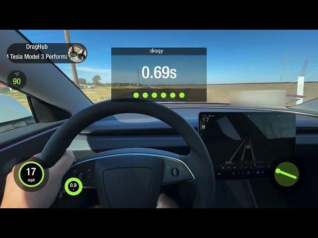 2024 Tesla Model 3 Performance 0-60 & 1/4 mile (Dragy)