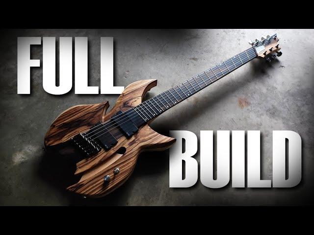 Crafting a Unique Electric Guitar Design - WOODWORKING Techniques - Full Build