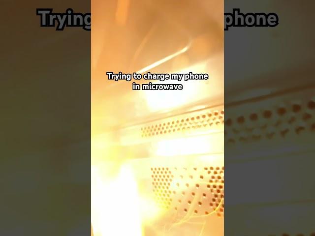 It didn’t work  #fire #microwavingiphone