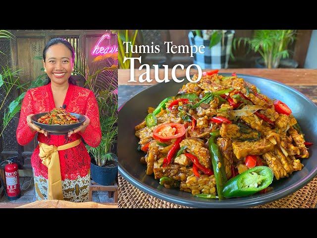 Vegetarian Tumis Tempe Tauco, Stir Fry Tempeh with Tauco