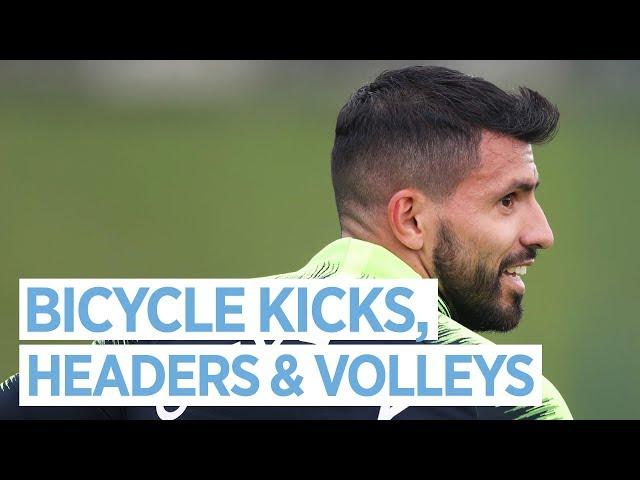 BICYCLE KICKS, HEADERS AND VOLLEYS! | MAN CITY TRAINING