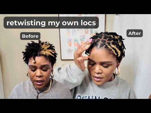 DIY Retwist on My Starter Locs | Talk Through + Technique | No Gel | Loctician