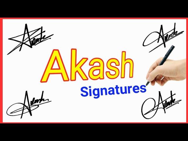 Akash name signature style | Signature style of my name Akash | A signature style