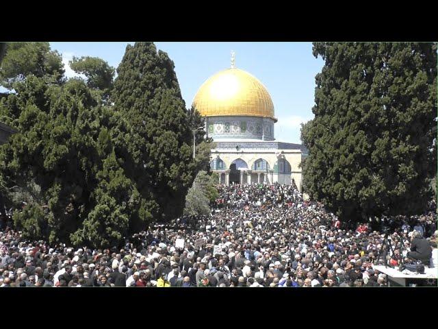 نقل شعائر خطبة وصلاة الجمعة من المسجد الأقصى المبارك  Live broadcast from the blessed Al-Aqsa Mosque