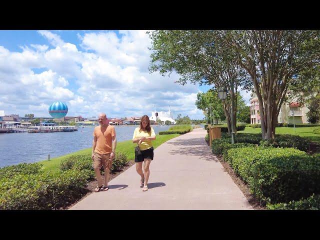 Walking from Disney Springs to Disney's Saratoga Springs Resort in 4K · Orlando Florida USA