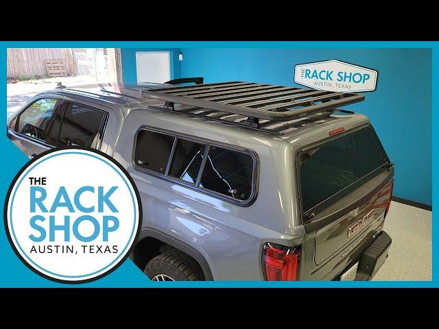 Yakima LockNLoad Complete Platform Roof Rack on 2022 GMC Sierra | The Rack Shop - Austin, TX