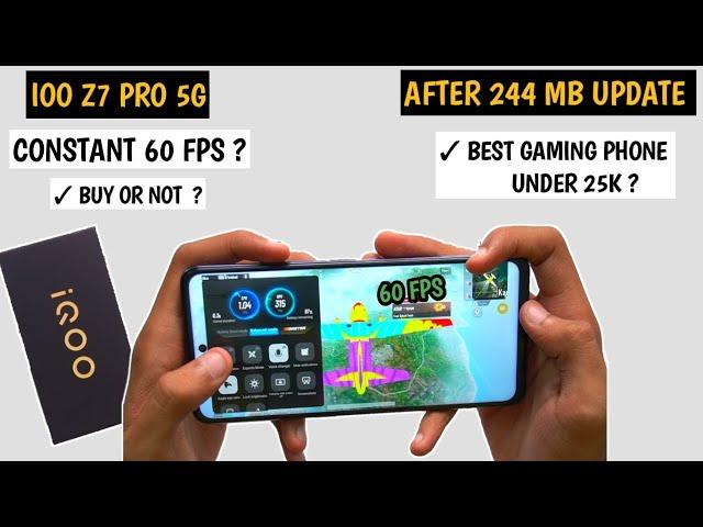 IQOO Z7 PRO 5G BGMI TEST AFTER UPDATE ( 244 MB ) WITH FPS METER  | CONSTANT 60 FPS | GRAPHICS