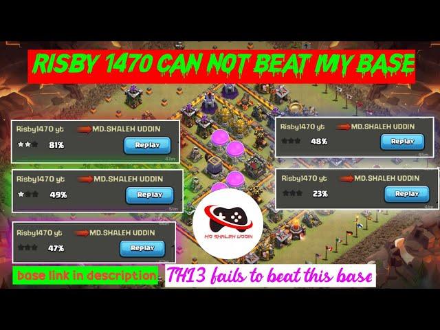 TH13 vs TH10 Ultimate battle| @Risby-px2vx vs @MdShalehUddin |Clash of clans