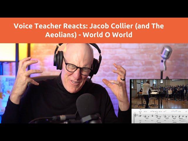 Voice Teacher Reacts - Jacob Collier: World O World (Live with The Aeolians)