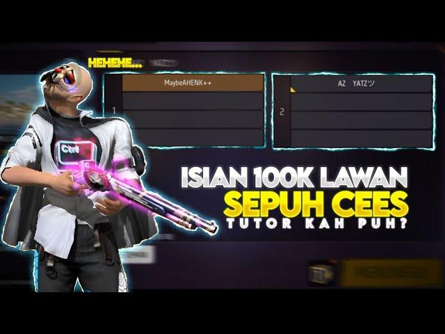 GAMEPLAY ISIAN 1 VS 1 LAWAN SEPUH CEES!! FREE FIRE BATTLEGROUNDS