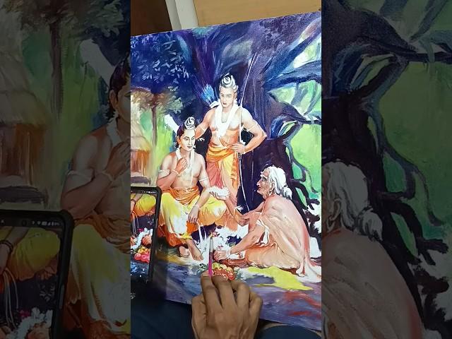 Lord Sriram Painting | @Divine Art ️ #Ramayan #ArtShorts