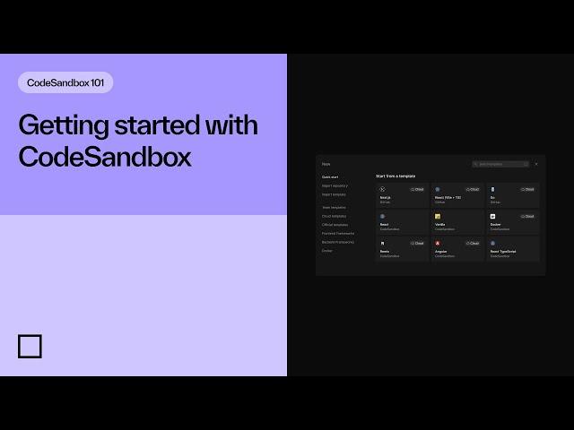 Getting Started with CodeSandbox | CodeSandbox 101