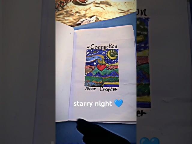 Diy starry night painting idea,How to make canvas starry night painting step by step#starrynight
