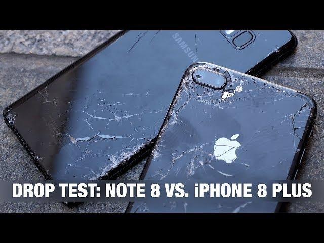 iPhone 8 Plus vs. Galaxy Note 8 - DROP TEST + IPhone prank