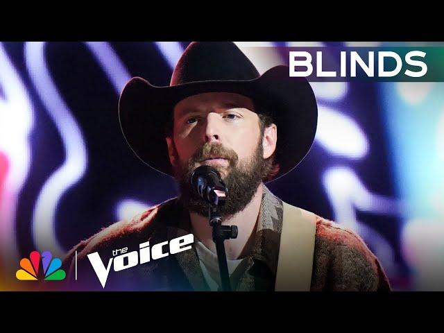 Father of Four Jake Tankersley's Zach Bryan Cover Gets a Four-Chair Turn | The Voice Blind Auditions