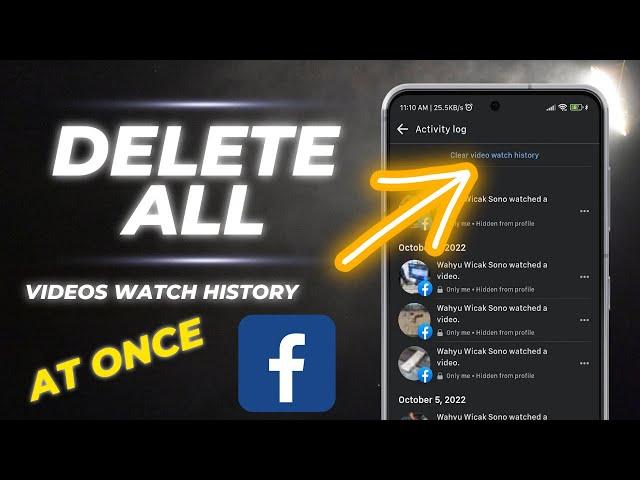 How To DELETE All Watched Videos On Facebook In Mobile In One Click ( NEW 2022 )