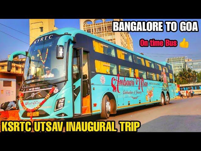 KSRTC AMBAARI UTSAV INAUGURAL BUS JOURNEY | BANGALORE TO GOA | YELLAPUR GHAT | VOLVO 9600 SLEEPER