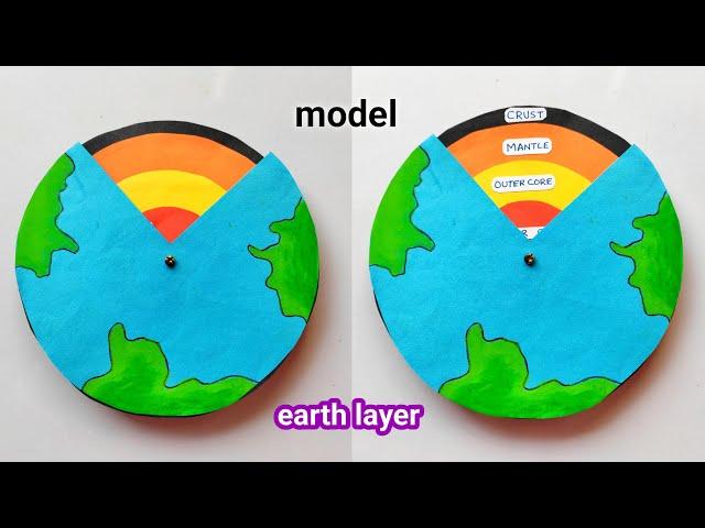 Earth layers model making for project | Earth layers making for science project | 3d earth structure