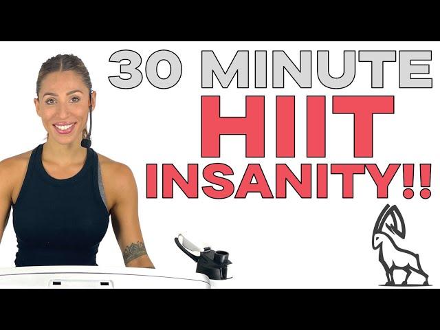 30 MIN HIIT INSANITY | Treadmill Run!