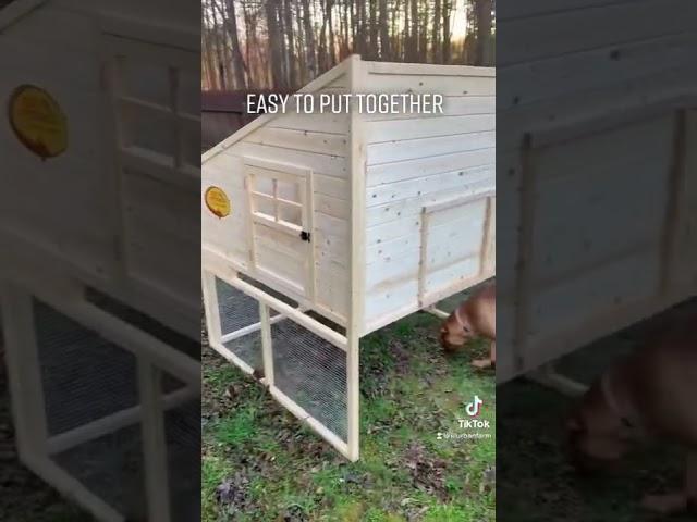 I put together the #chicken #coop! It was pretty easy too. #chickens #chicks #chickencoop #urbanfarm